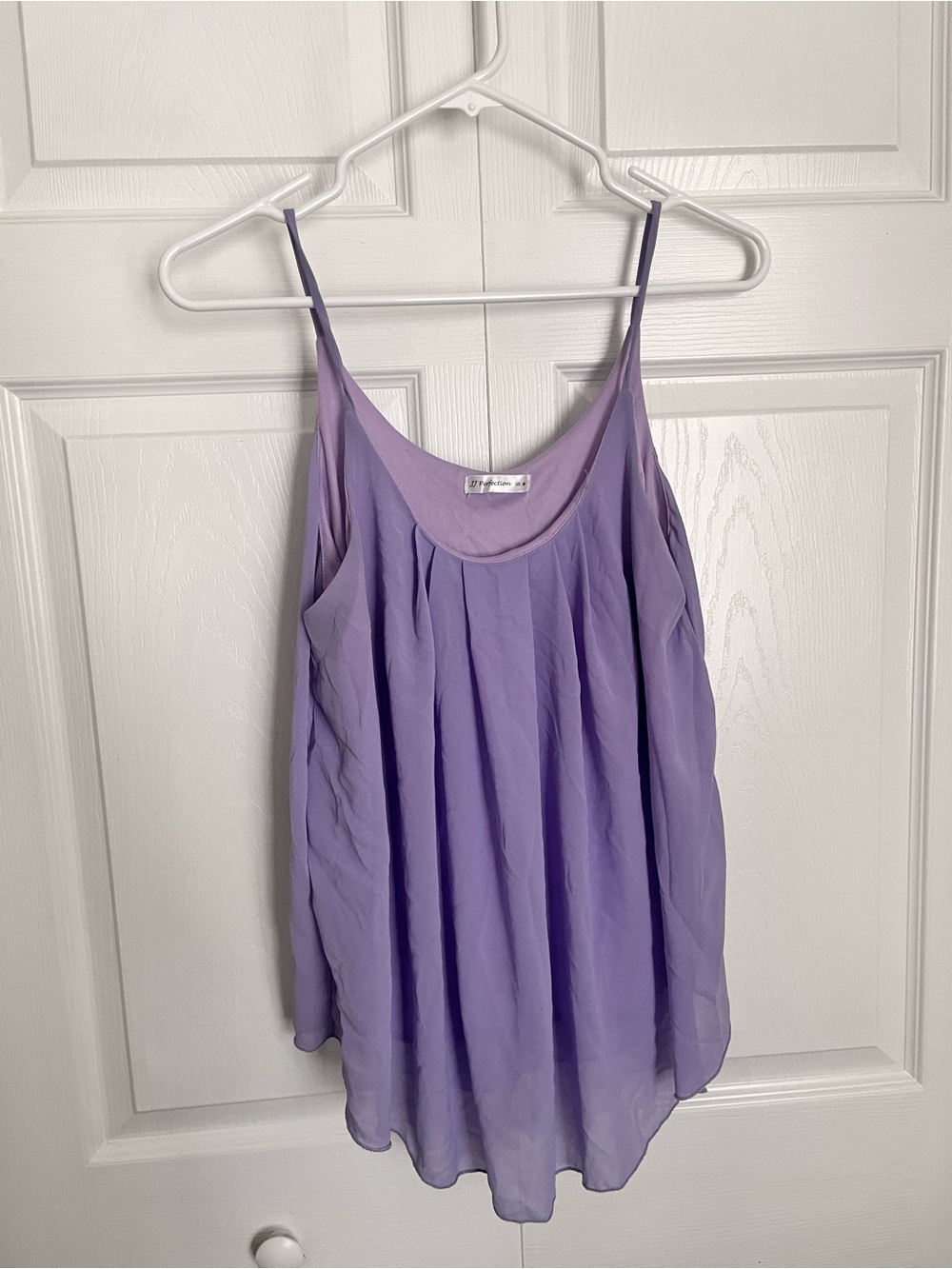 JJ Perfection Lavender Spaghetti-Strap Flowing Camisole